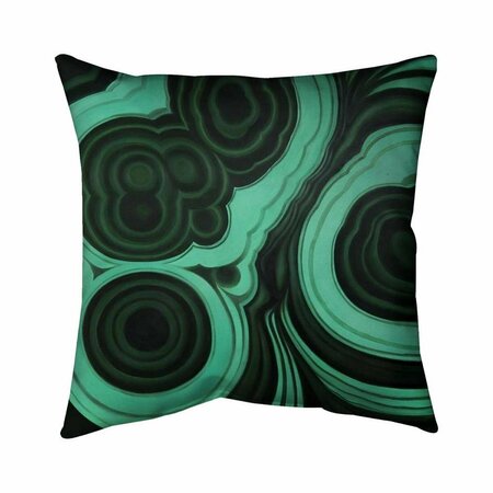 BEGIN HOME DECOR 26 x 26 in. Malachite Stone-Double Sided Print Indoor Pillow 5541-2626-MN4